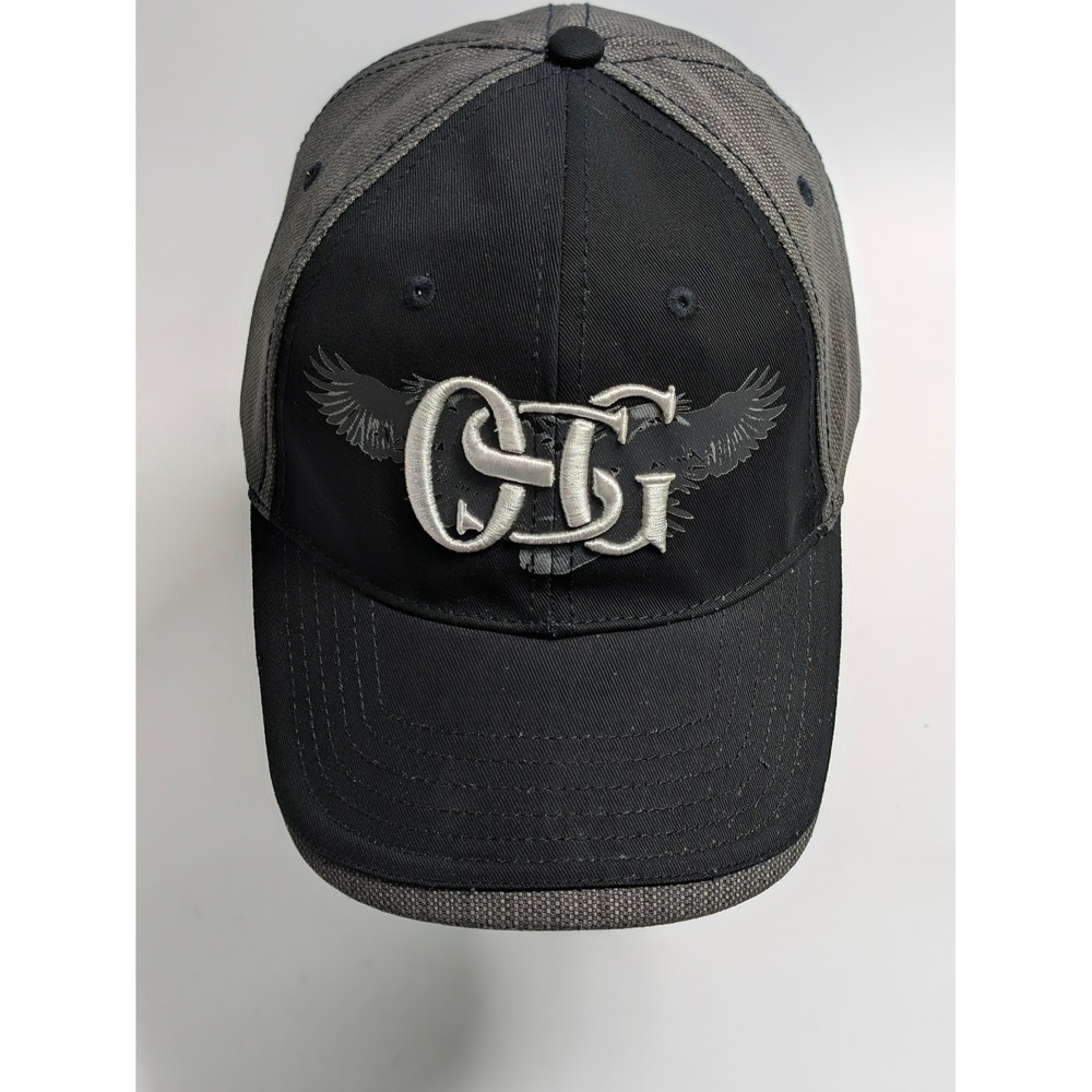 OSG Canada Ltd Black Grey Embroidered Winged Logo Baseball Cap Hat Adjustable